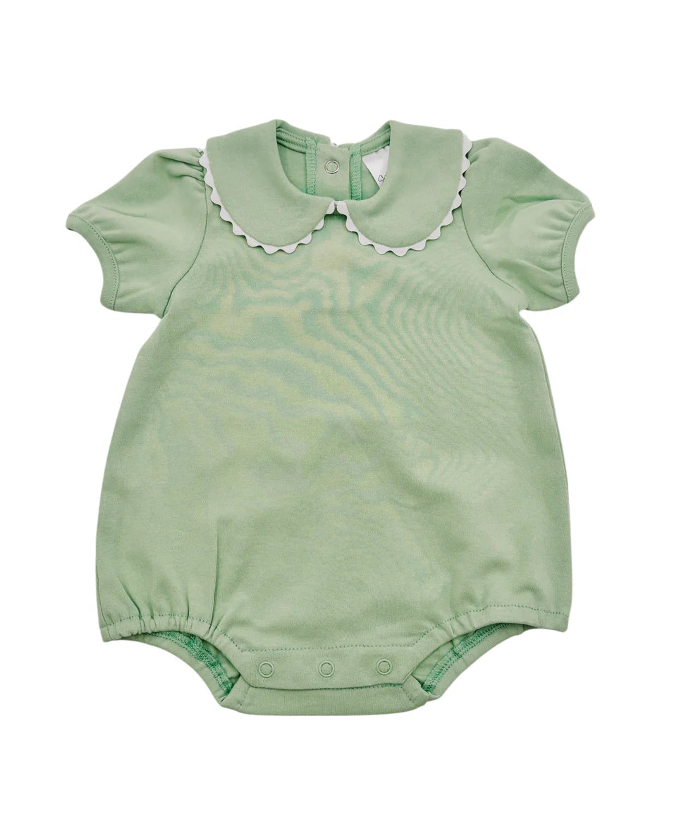 Short Sleeved Scalloped Collar Bubble