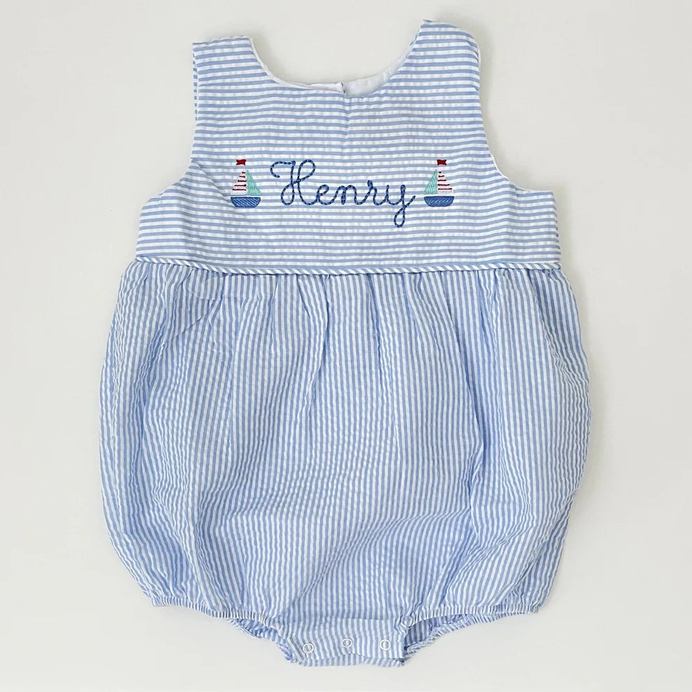 Seersucker Sleeveless Bubble