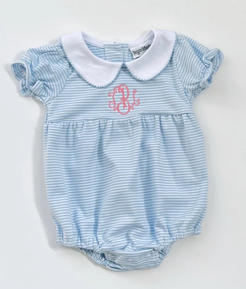 Striped Peter Pan Collar Bubble