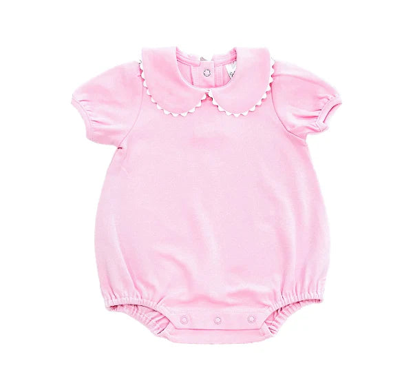 Short Sleeved Scalloped Collar Bubble