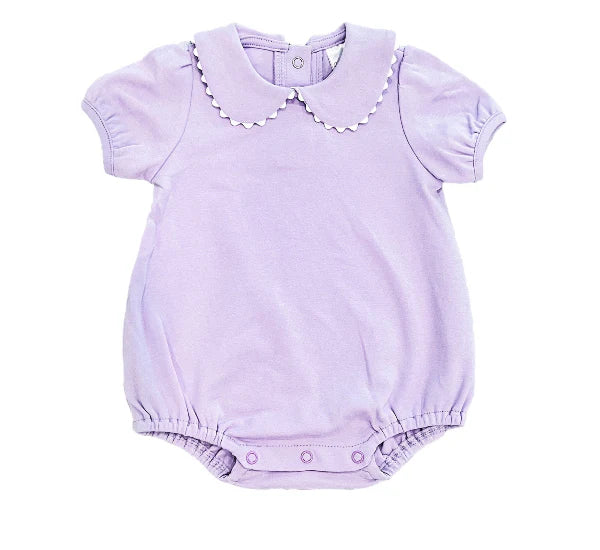 Short Sleeved Scalloped Collar Bubble