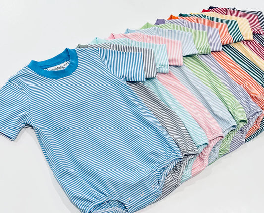 Striped Short Sleeved Bubble