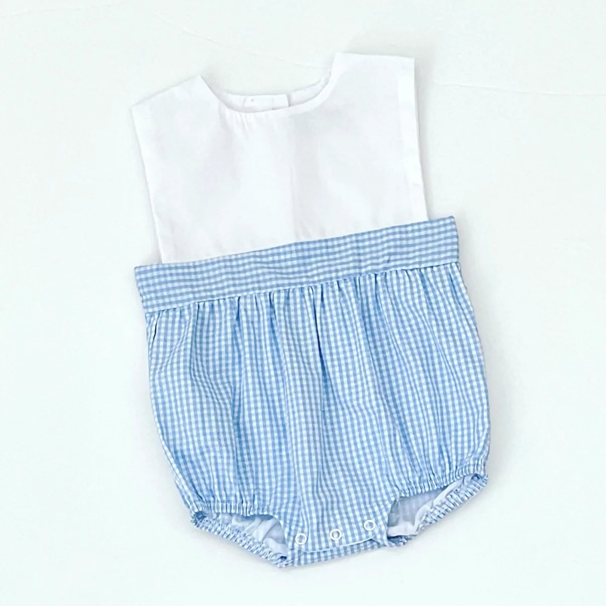 White top gingham bubble