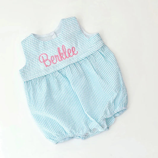 Seersucker Sleeveless Bubble