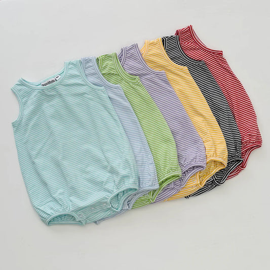 Striped Sleeveless Bubble