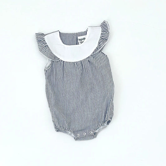 Seersucker Flutter Sleeve Bubble